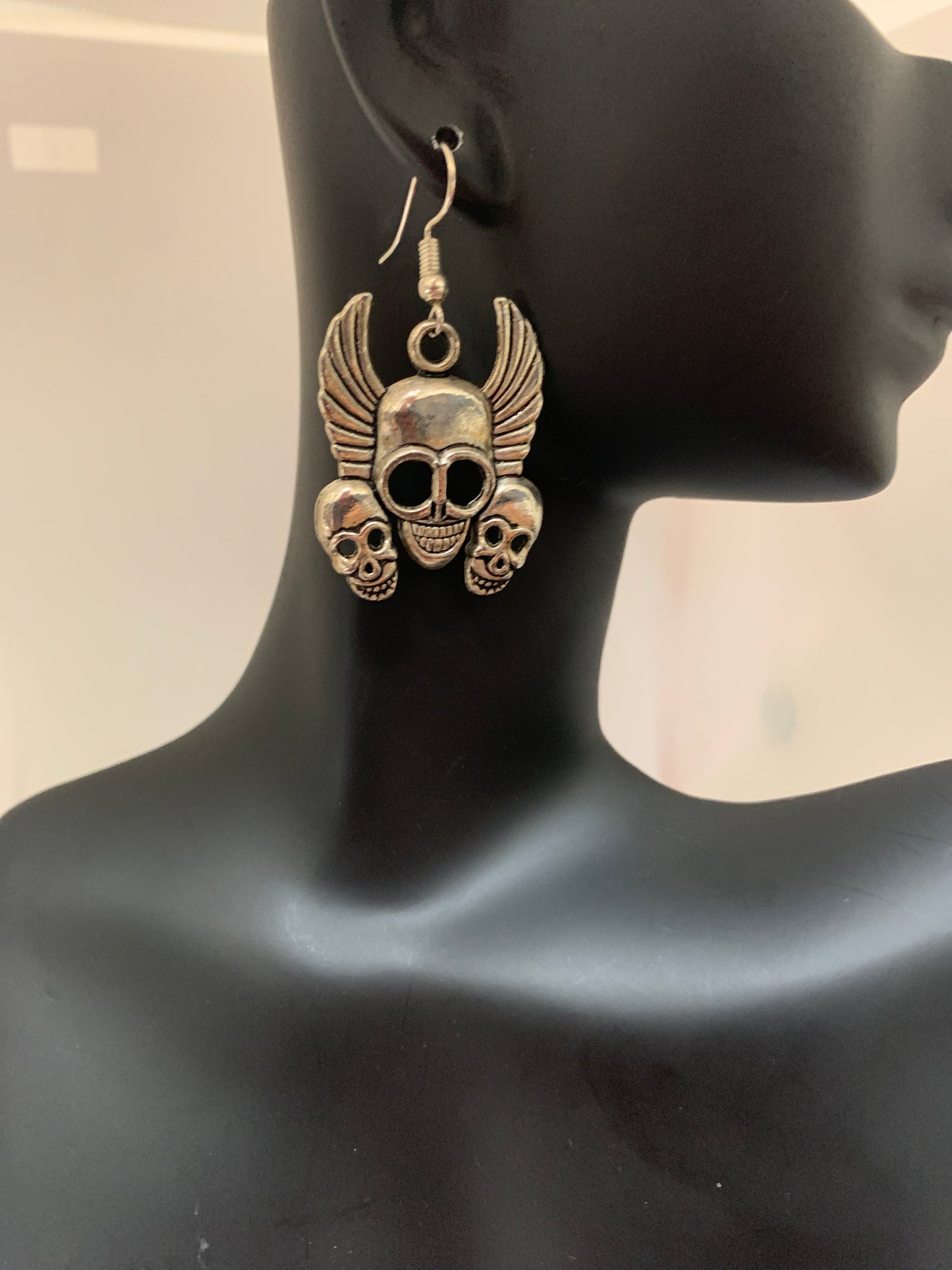 Goth skeleton earring