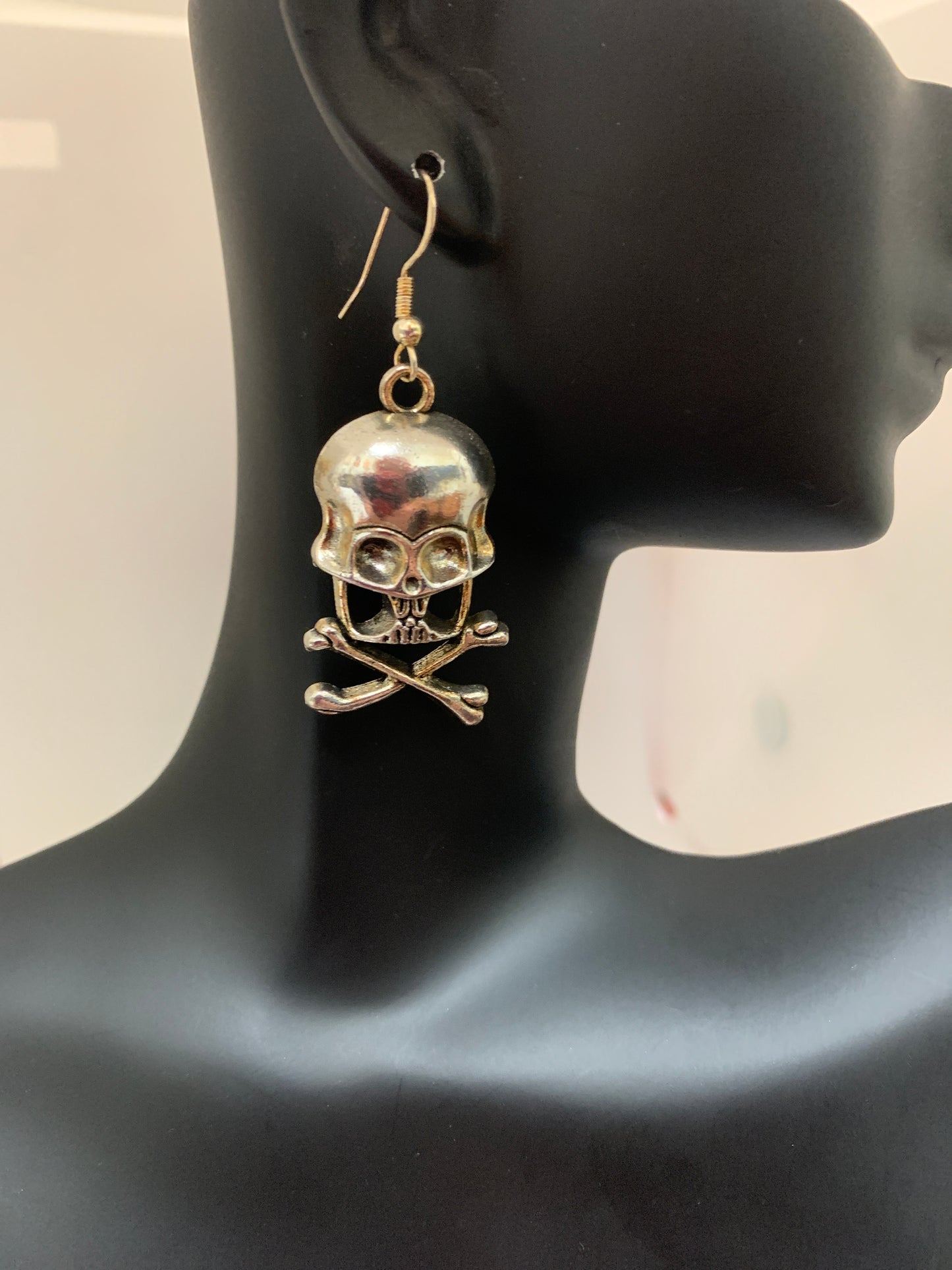 Goth skeleton earring
