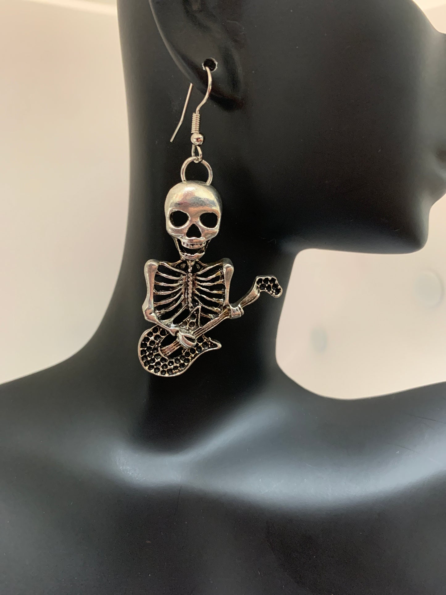 Goth skeleton earring