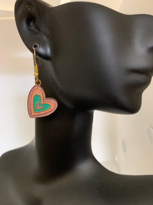 Pride heart earring