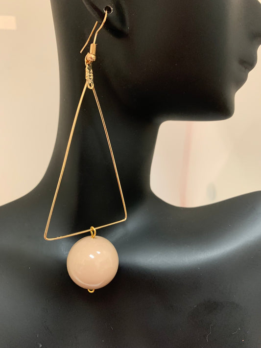 Cream Color Dangle Earring