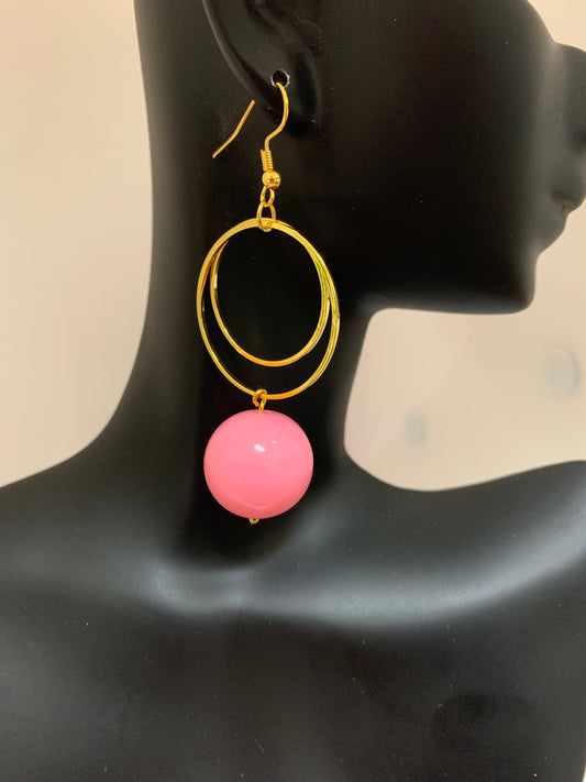 Dangle gumball earring