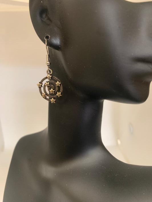 Small Star Spiral Earring