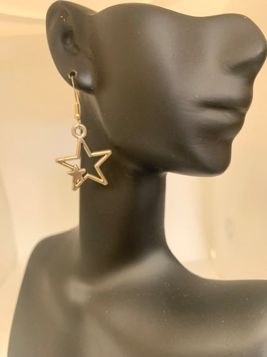 Silver Stars Earring