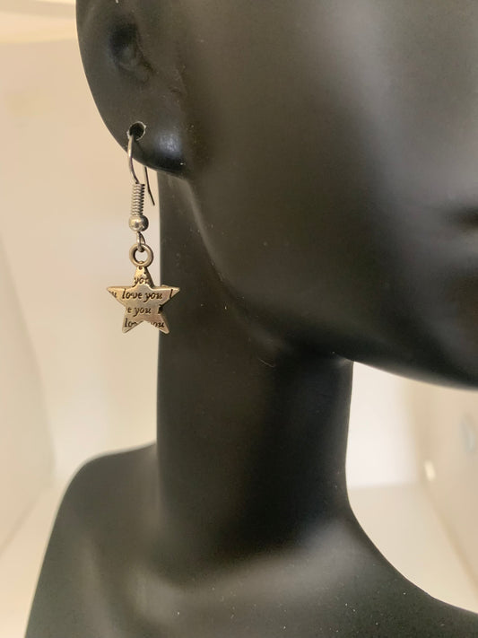Silver Star Earring